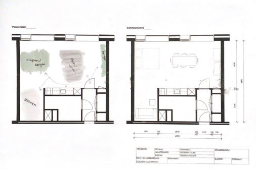 Vlekkenplan / Indelingsschets 1