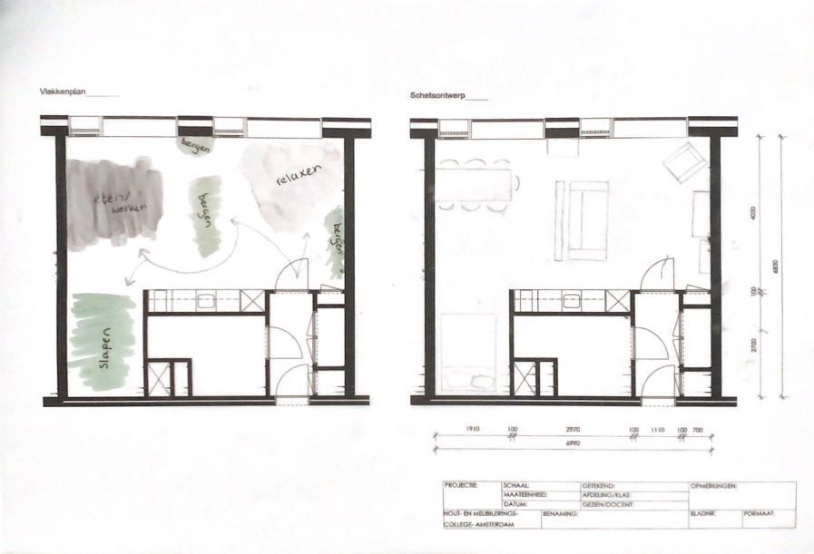 Vlekkenplan / Indelingsschets 2