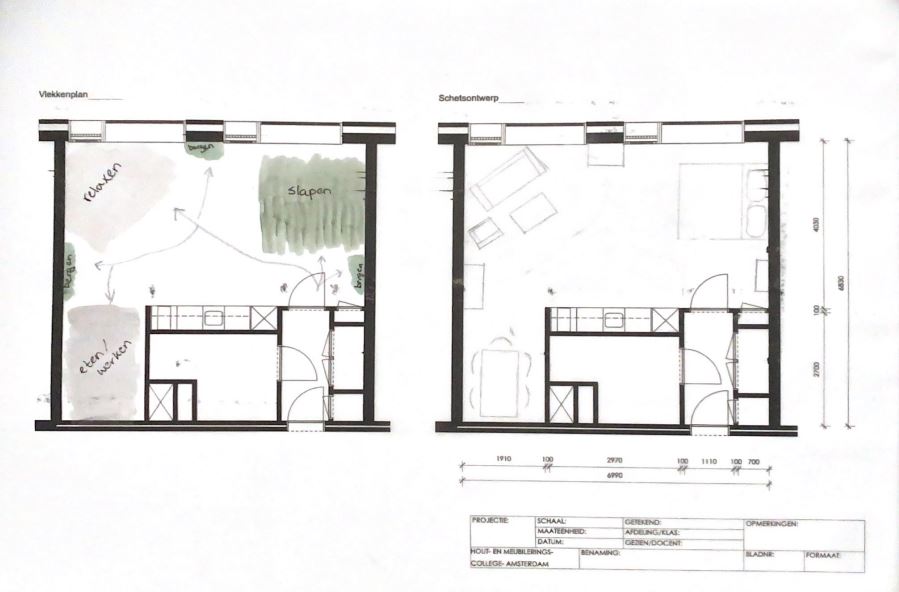 Vlekkenplan / Indelingsschets 3